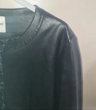 Giubbotto pelle con rouches Rinascimento L