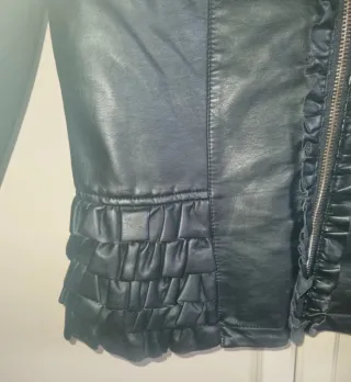 Giubbotto pelle con rouches Rinascimento L