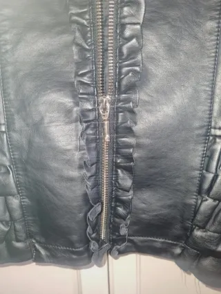 Giubbotto pelle con rouches Rinascimento L