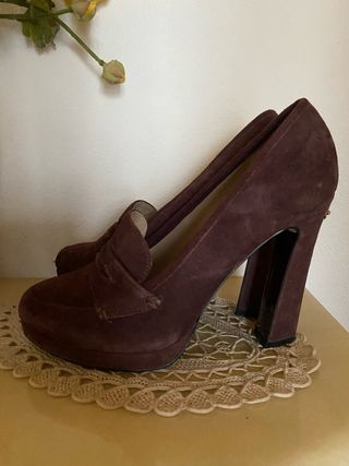 Liu Jo scamosciate color melanzana 37