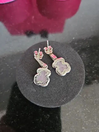 Pendientes Tous Plata y Piedras Multicolor