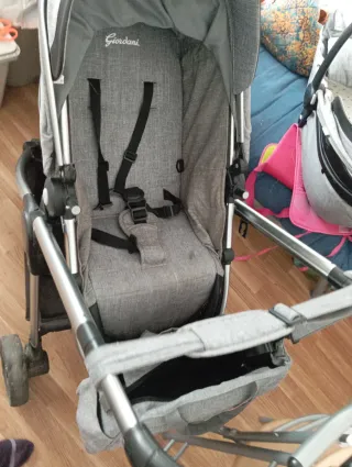 Carrito bebé 3 piezas gris