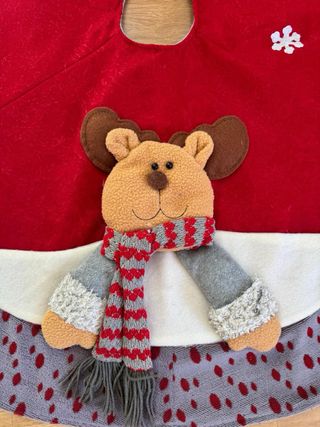 Faldón árbol Navidad reno copo nieve