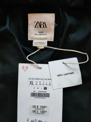 Chaqueta Zara ante búfalo negra