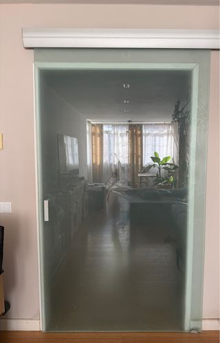 Puerta corredera de cristal