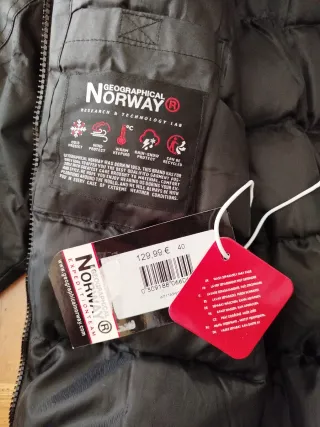 Cazadora Norway Negra Talla M grande, yo diría L