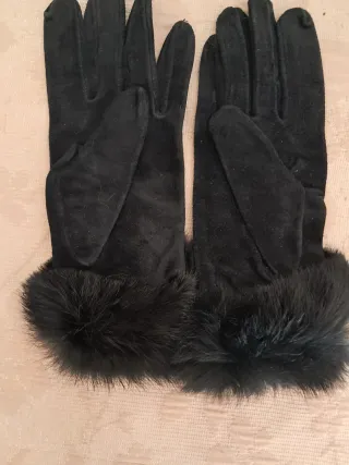 Guantes de mujer con pelo xs
