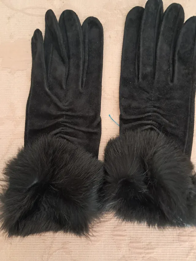 Guantes de mujer con pelo xs