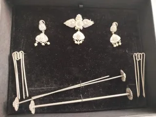 Aderezo Fallera Niña Plata