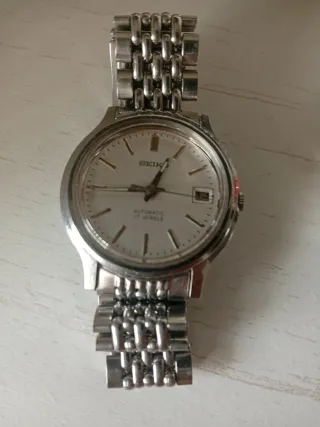 Reloj Seiko Automático Plata y Blanco