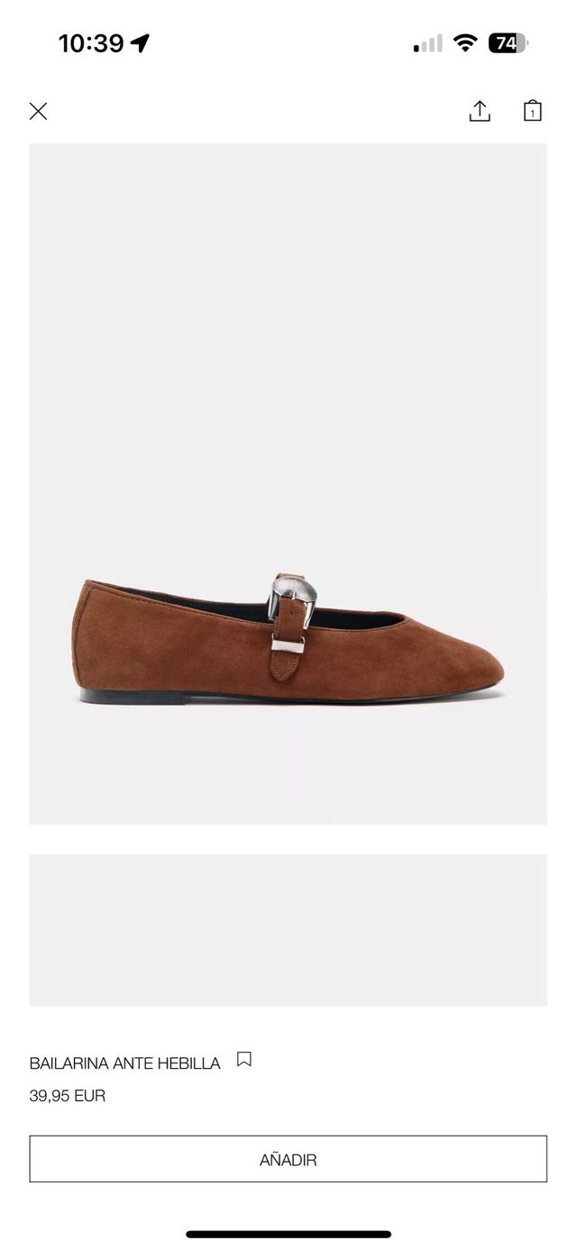 Bailarinas Zara ante con hebilla