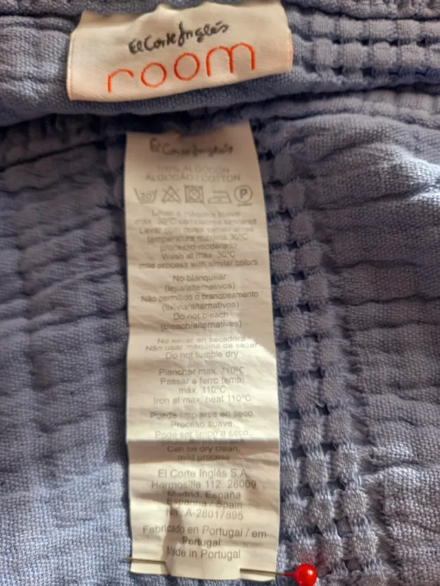 Colcha Azul de Algodón