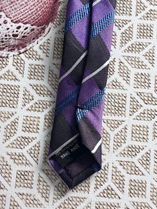 Cravatta slim uomo 5 cm fantasia righe