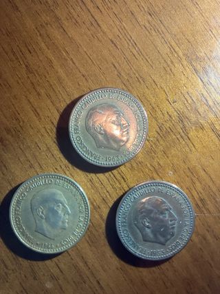 Lote Monedas 1 Peseta 1953 1963 1966