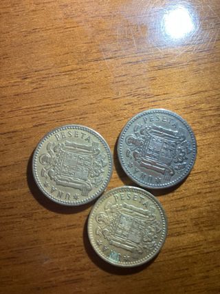 Lote Monedas 1 Peseta 1953 1963 1966