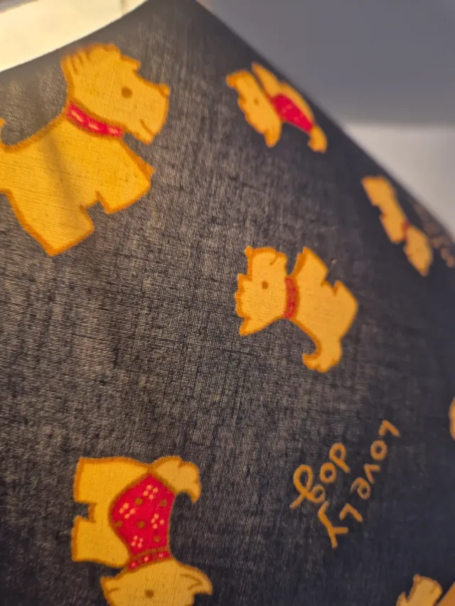 2 Lámparas Mesilla Tela Perros