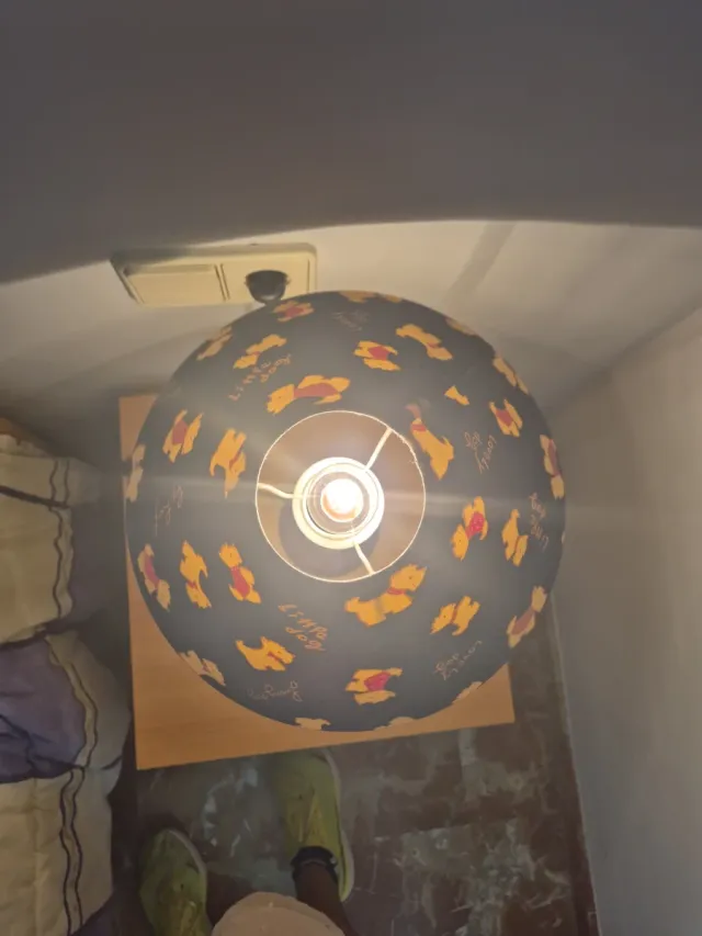 2 Lámparas Mesilla Tela Perros