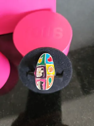 Anillo Tous Plata Mosaico Talla 12