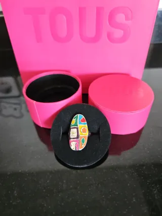 Anillo Tous Plata Mosaico Talla 12