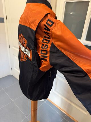 Cazadora Harley Davidson Moto Negra/Naranja