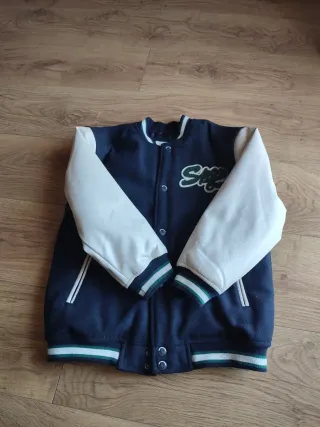 Cazadora niño azul y blanco