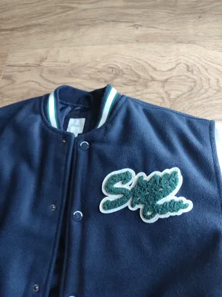 Cazadora niño azul y blanco