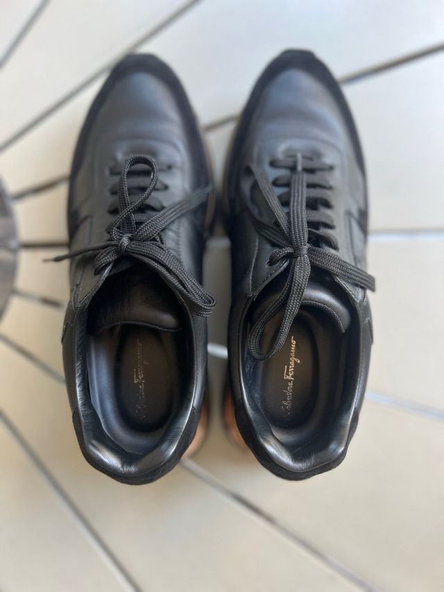 Zapatillas Salvatore Ferragamo Brooklyn Negro/Oro