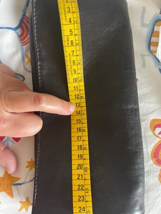 Bolso de mano piel marrón oscuro