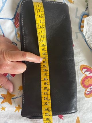 Bolso de mano piel marrón oscuro