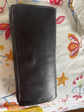 Bolso de mano piel marrón oscuro