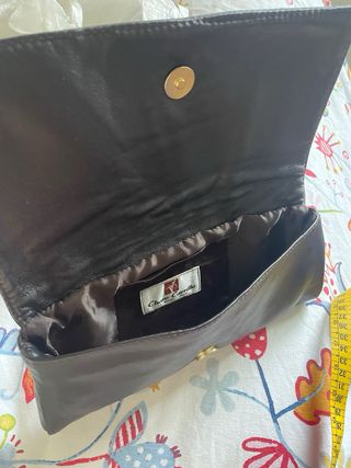 Bolso de mano piel marrón oscuro