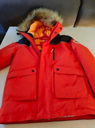 Chaqueta Quechua Naranja y Roja niño talla S