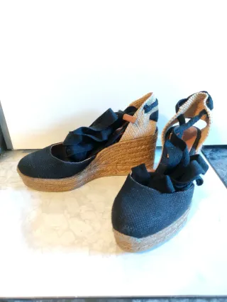 Alpargatas cuña Uterqüe esparto T38