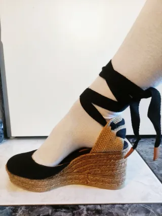 Alpargatas cuña Uterqüe esparto T38