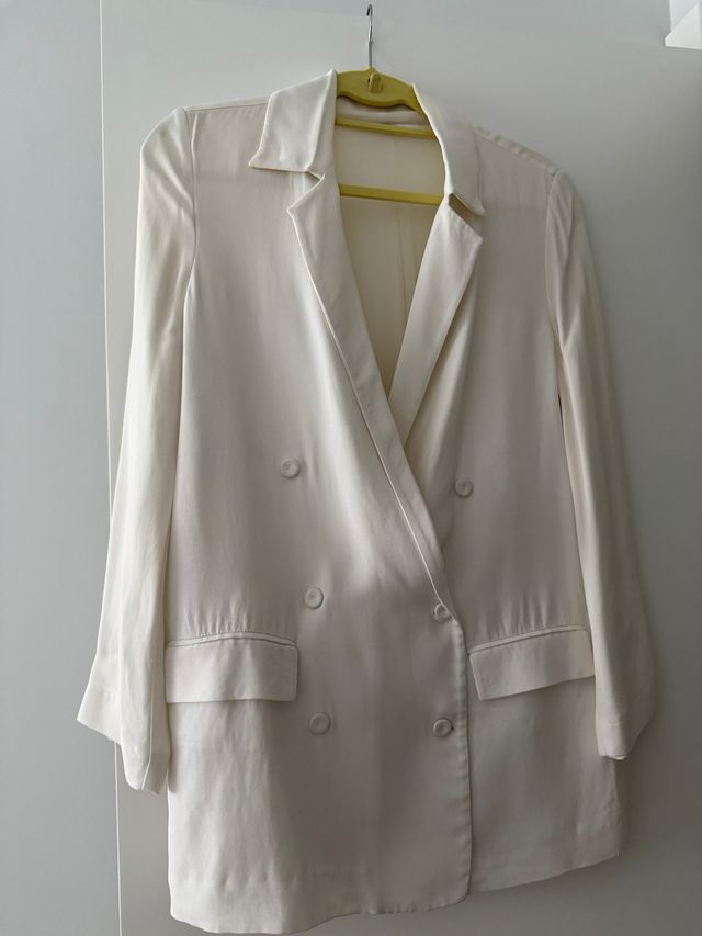 Blazer cruzado Mango blanco 4 botones
