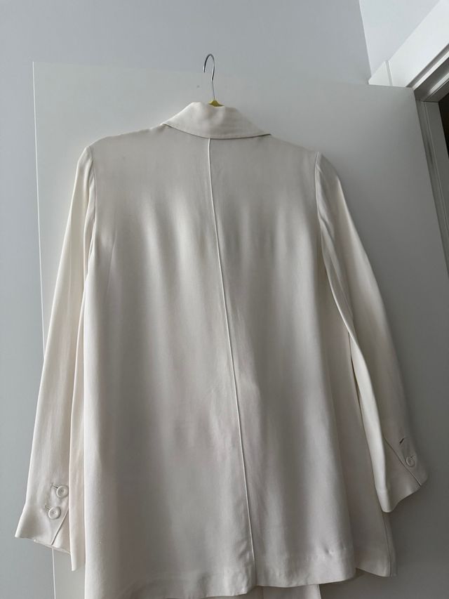 Blazer cruzado Mango blanco 4 botones