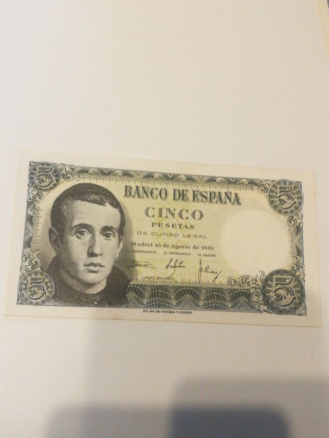 CORRELATIBOS 4 Billetes 5 Pesetas 1951 sin IRCULAR