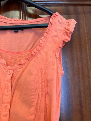 Camisa sin mangas coral Blanco Talla 34