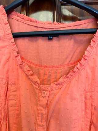 Camisa sin mangas coral Blanco Talla 34