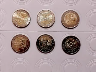 Lote 6 monedas 2€ diferentes países