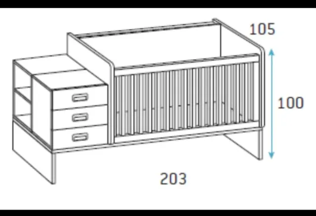 Cuna convertible bebé