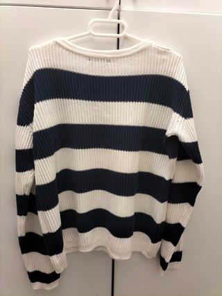 Jersey marinero de rayas azul y blanco