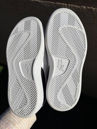 Zapatillas Puma Smash niño negras velcro