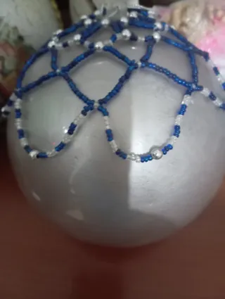 Palle di Natale Vetro/Plastica Blu/Argento