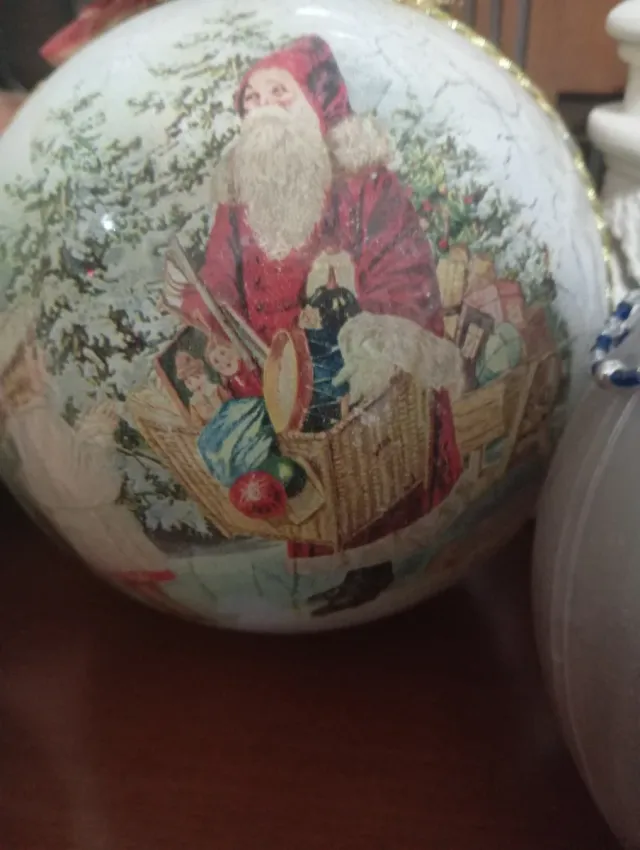 Palle di Natale Vetro/Plastica Blu/Argento