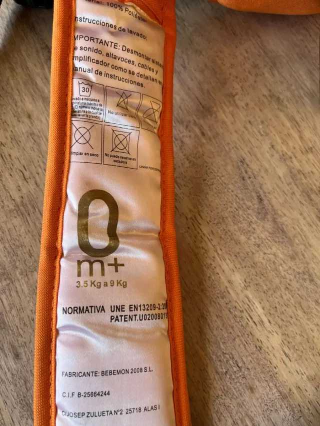 Mochila Portabebés Bebemon X Music Naranja