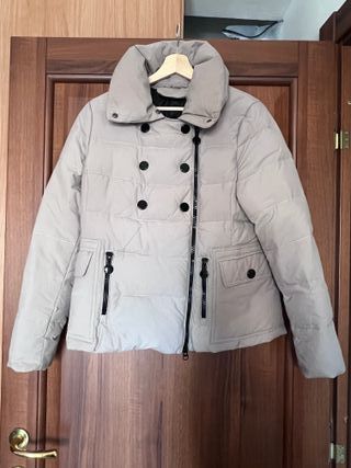 piumino corto donna color tortora