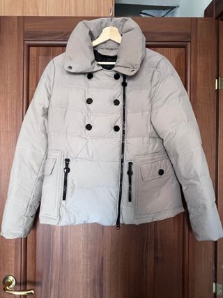 piumino corto donna color tortora