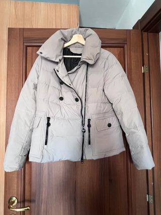 piumino corto donna color tortora