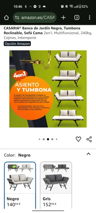 Sofá de jardín metal y mimbre